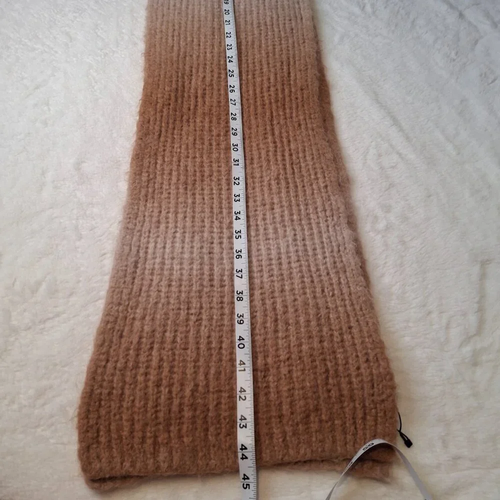 Banana Republic Alpaca Scarf 89 X 11.5 Chunky Oversized Ombre Neutral Minimalist